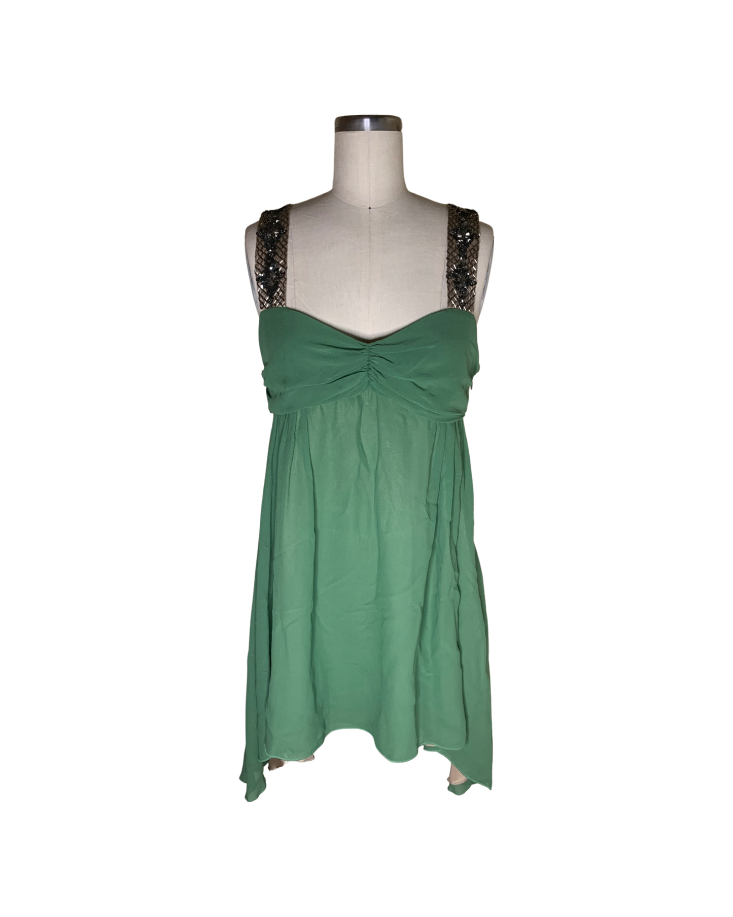 Gianfranco Ferre Green Silk Dress