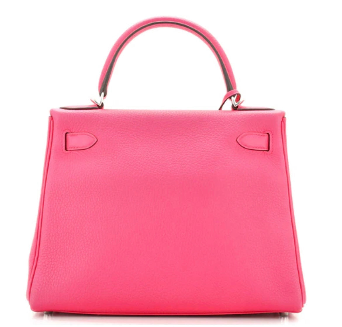 Hermès Kelly Handbag Rose Shocking Clemence with Palladium Hardware 28