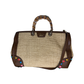 Gucci Large Raffia Bamboo Bag With Jewels