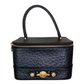 Versace Black Ostrich Vanity Bag