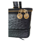 Versace Black Ostrich Vanity Bag